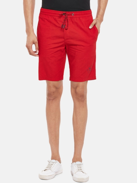 

Urban Ranger by pantaloons Men Red Slim Fit Regular Shorts