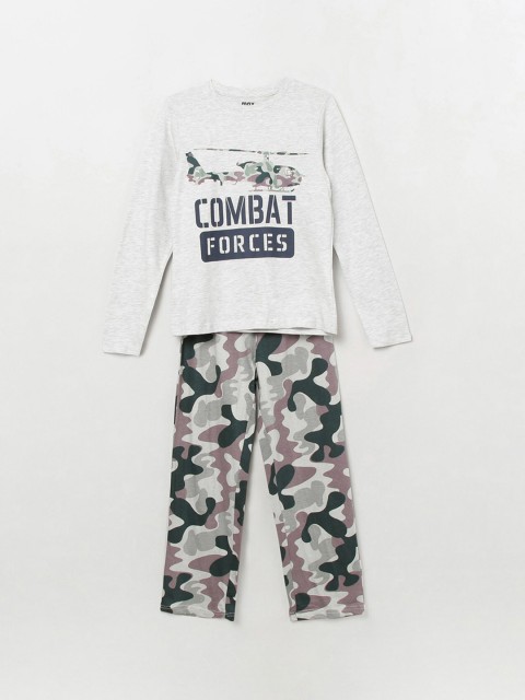 

max Boys Multicoloured & Black Printed Night suit, Multi
