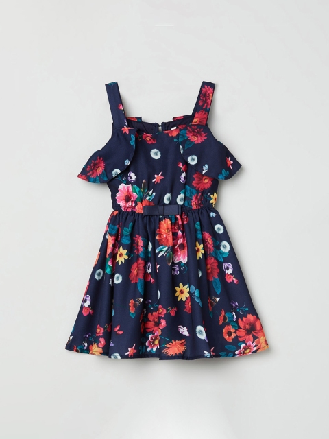 

max Blue & Red Floral Dress