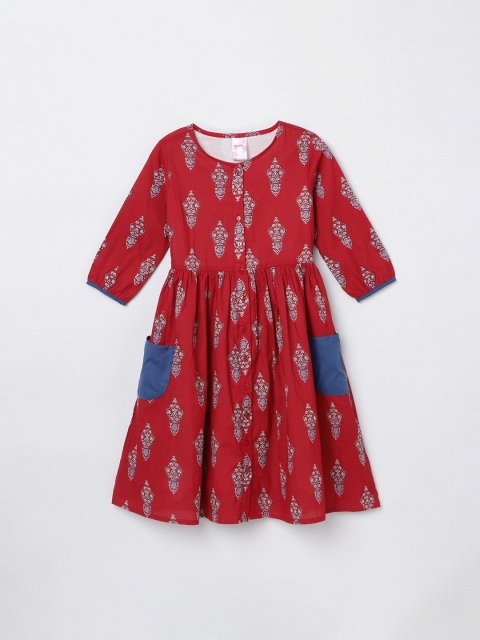 

max Maroon Floral Dress