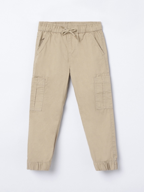 

max Boys Beige Joggers Trousers