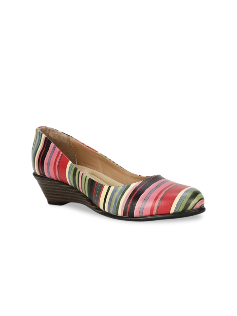 

Bruno Manetti Women Red Striped Ballerinas Flats