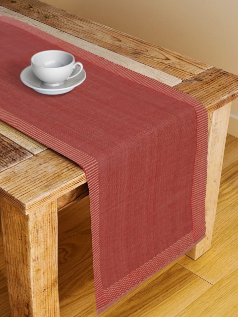 

Fabindia Rose-Colored Solid Cotton Table Runner