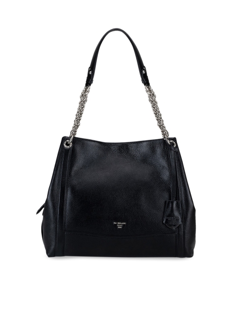 

Da Milano Black Textured Leather Shopper Shoulder Bag