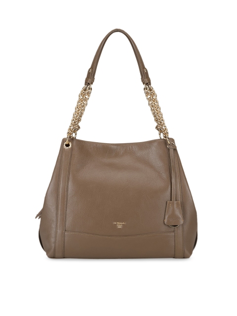 

Da Milano Brown Leather Structured Hobo Bag