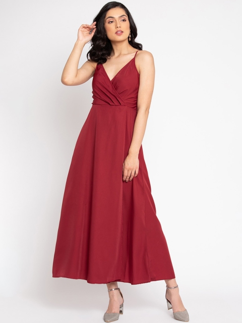 

The Vanca Maroon Maxi Dress