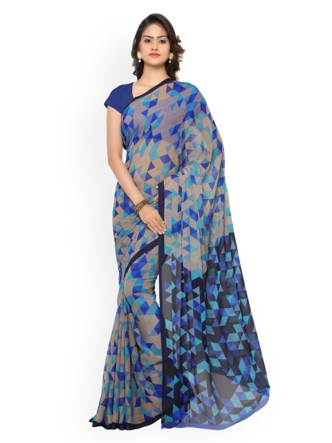 

Vaamsi Blue Chiffon Printed Saree