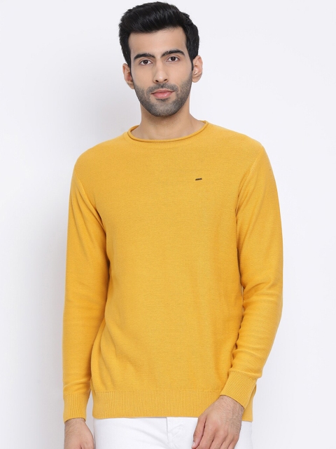 

Richlook Men Mustard Pullover Sweater