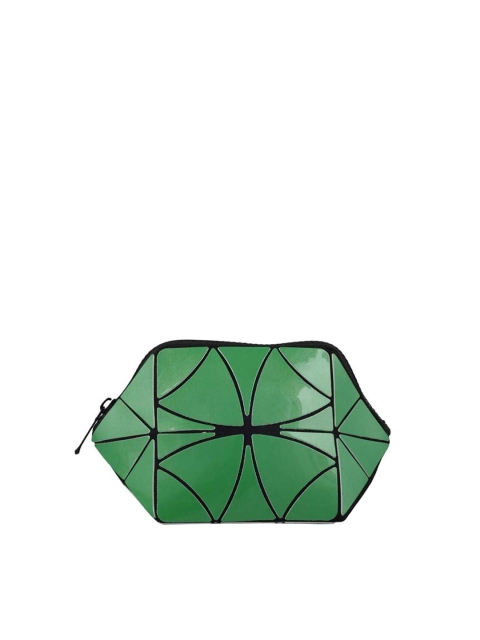 

BAOMI Green Geometric Cosmetic Pouch Range Textured Purse Clutch