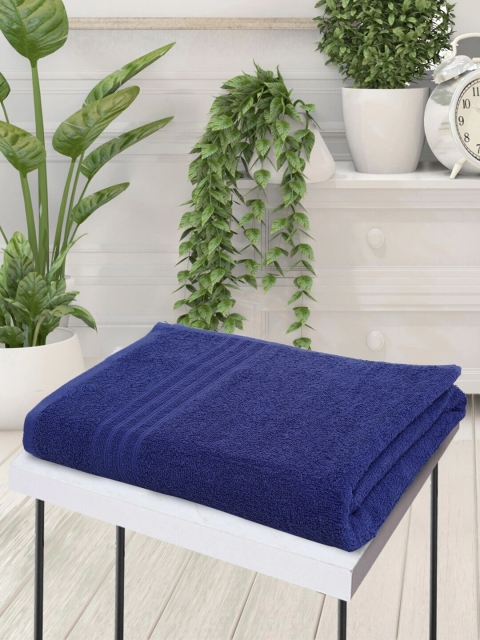 

Trident Blue Solid 400 GSM Combed Cotton Bath Towel