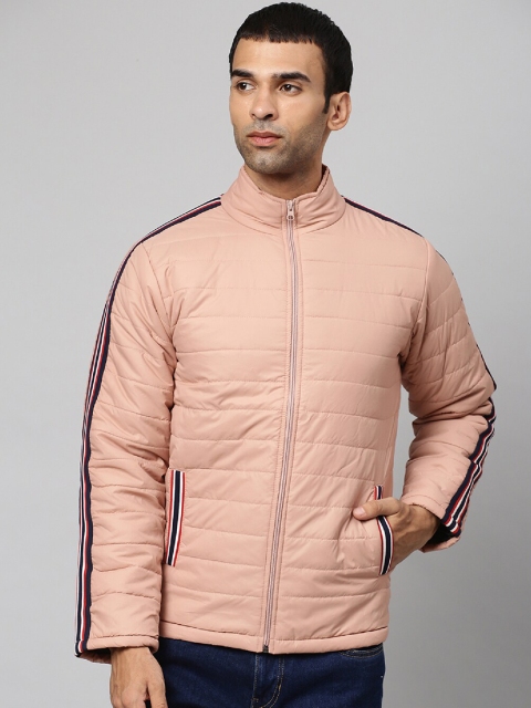 

Campus Sutra Men Pink Windcheater Puffer Jacket