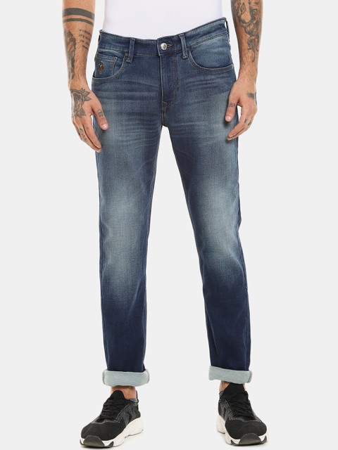 

U.S. Polo Assn. Denim Co. Men Blue Slim Fit Heavy Fade Jeans