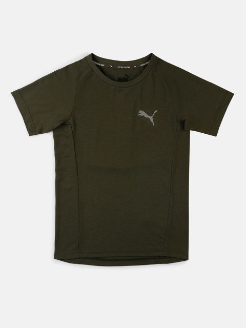 

Puma Boys Green Brand Logo T-shirt