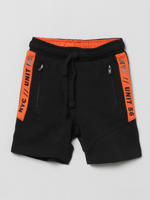 

max Boys Black Regular Shorts