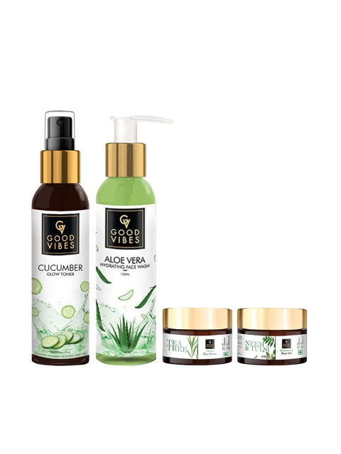 

Good Vibes Transparent Set of 4 Skin Care Gift Set