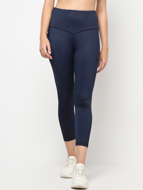 

AGIL ATHLETICA Women Navy Blue Rapid Dry Solid Tights
