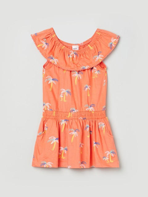 

max Orange Floral Regular Top