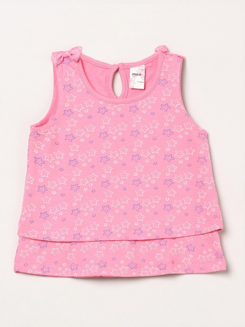 

max Girls Pink Printed Regular Top