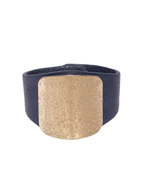 

Blisscovered Women Blue & Gold-Toned Cuff Bracelet