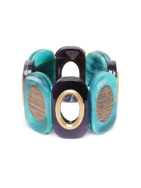 

Blisscovered Women Blue & Black Cuff Bracelet