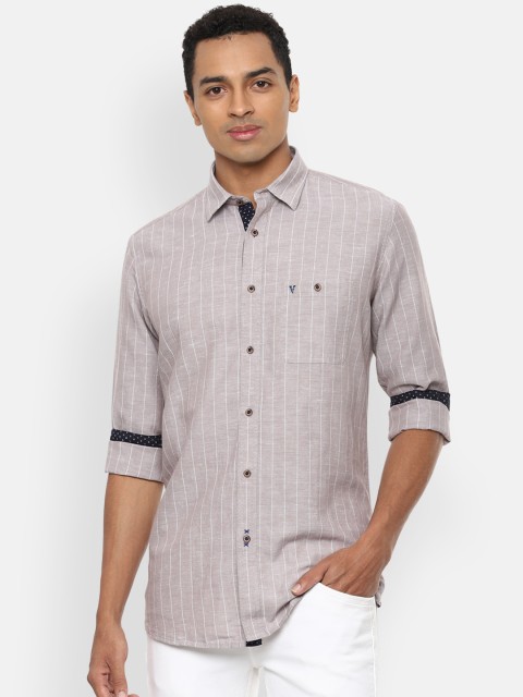 

VAN HEUSEN DENIM LABS Men Brown Slim Fit Opaque Casual Shirt