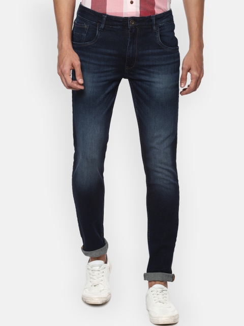 

VAN HEUSEN DENIM LABS Men Navy Blue Skinny Fit Heavy Fade Jeans
