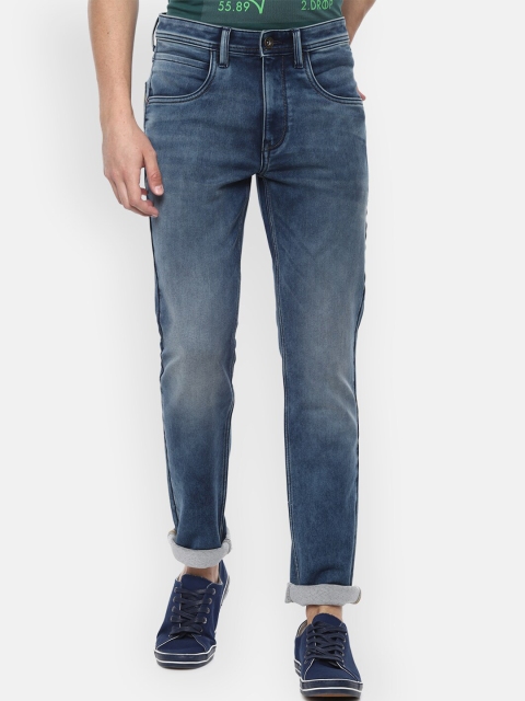 

VAN HEUSEN DENIM LABS Men Navy Blue Slim Fit Heavy Fade Jeans