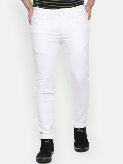 

VAN HEUSEN DENIM LABS Men White Skinny Fit Mildly Distressed Jeans