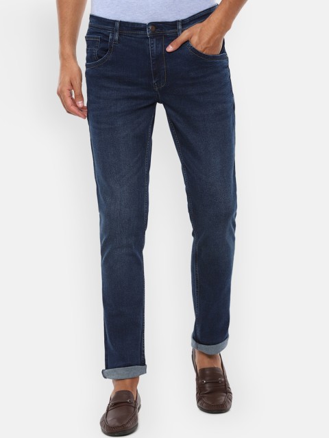 

VAN HEUSEN DENIM LABS Men Navy Blue Slim Fit Light Fade Jeans
