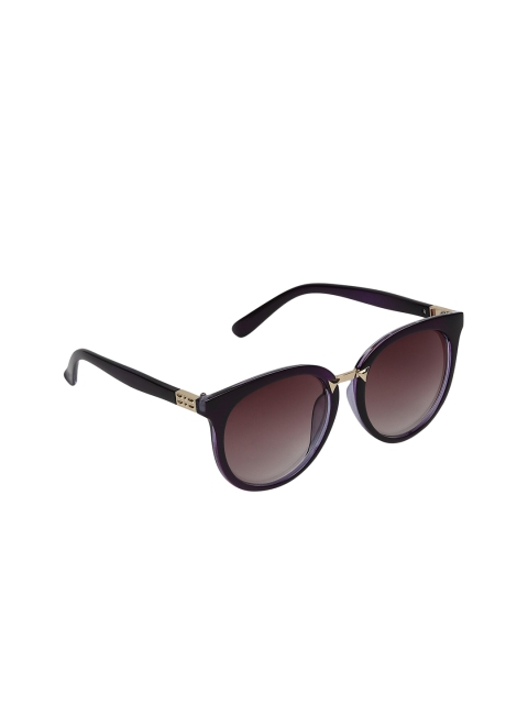 

Swiss Design Women Brown Lens & Black Oval Sunglasses with UV Protected Lens