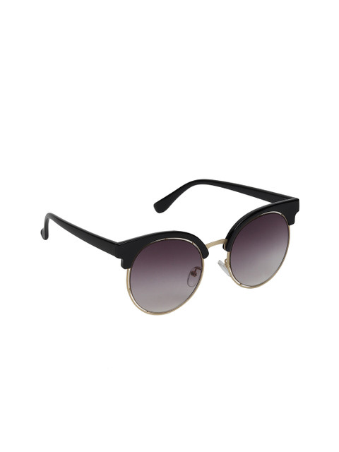 

Swiss Design Women Purple Lens & Black Round Sunglasses with UV Protected Lens