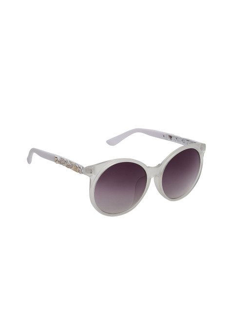 

Swiss Design Women Purple Lens & White Round Sunglasses with UV Protected Lens