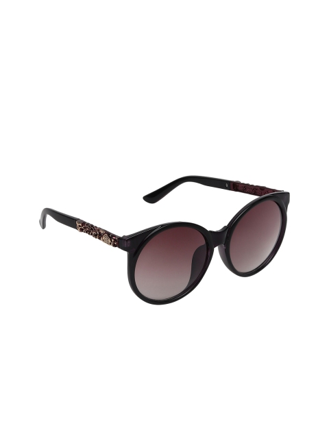 

Swiss Design Women Brown Lens & Black Oval Sunglasses with UV Protected Lens