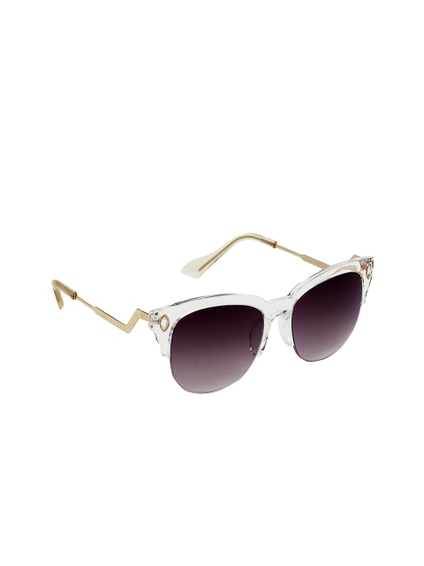 

Swiss Design Women Purple Lens & White Browline UV Protected Lens-SDSG-1590-03