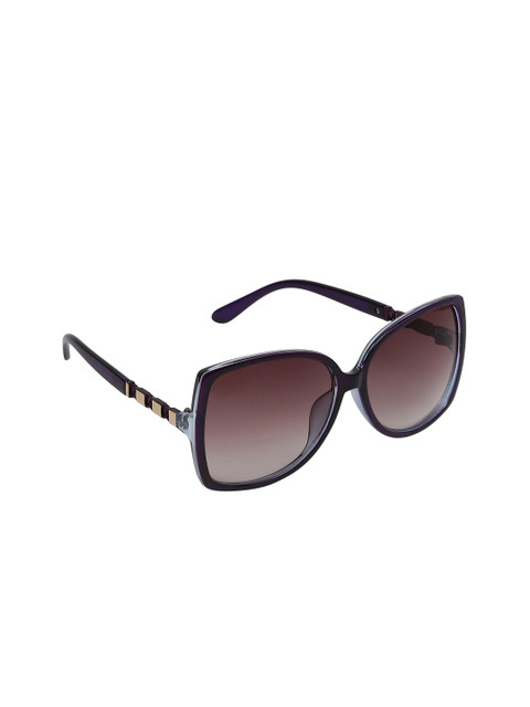 

Swiss Design Women Brown Lens & Purple Butterfly Sunglasses with UV Protected Lens