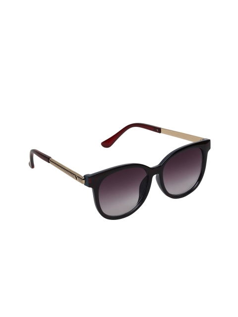 

Swiss Design Women Purple Lens & Black Round Sunglasses with UV Protected Lens