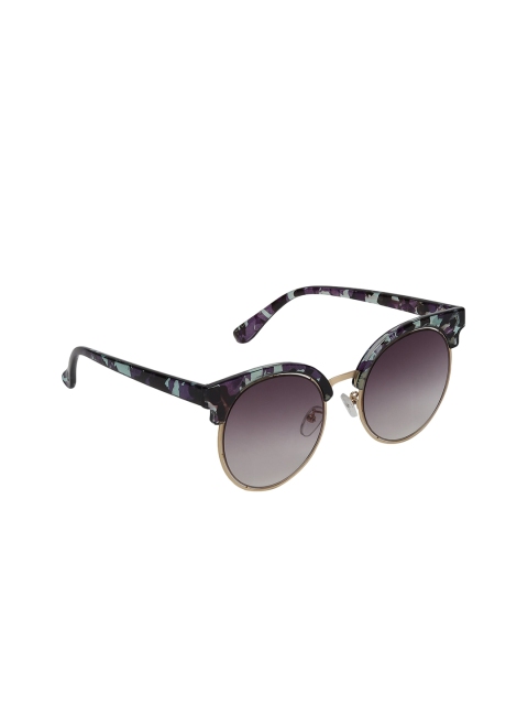 

Swiss Design Women Purple Lens & Gunmetal-Toned Browline Sunglasses SDSG-15156-03