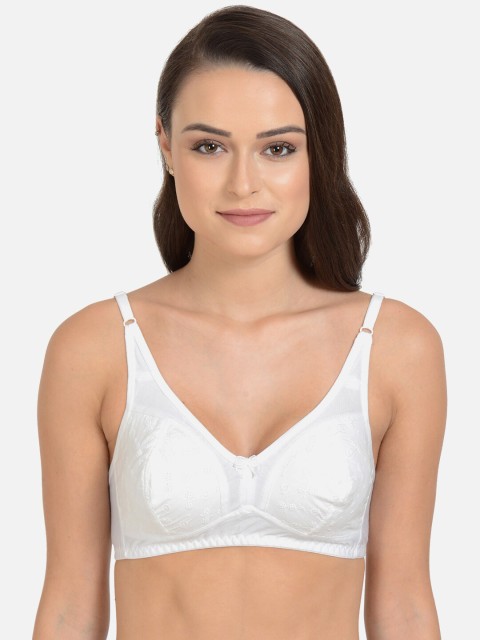 

Mod & Shy Women White Self Design Seamed Bra
