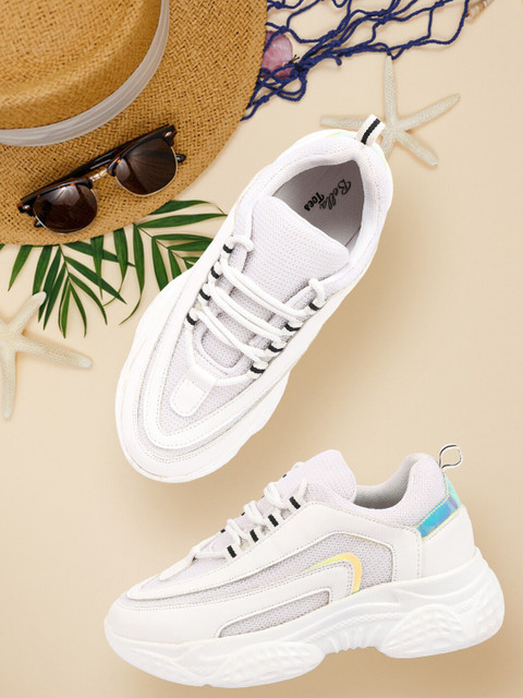 

Bella Toes Women White Running Non-Marking Shoes