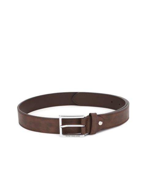 

Peter England Men Brown Textured Formal Belt