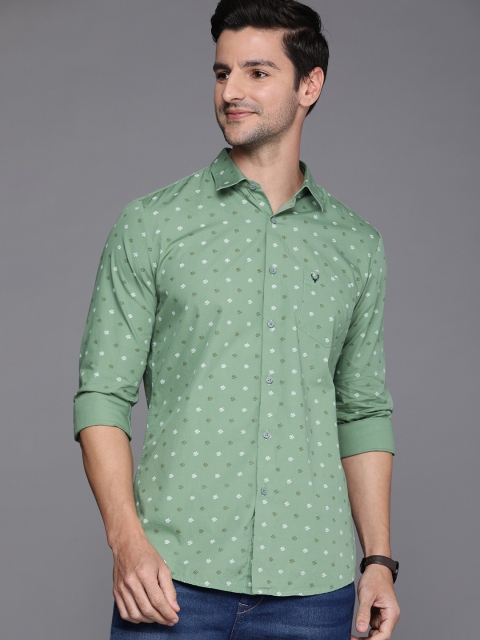 

Allen Solly Men Green & White Floral Printed Slim Fit Casual Shirt