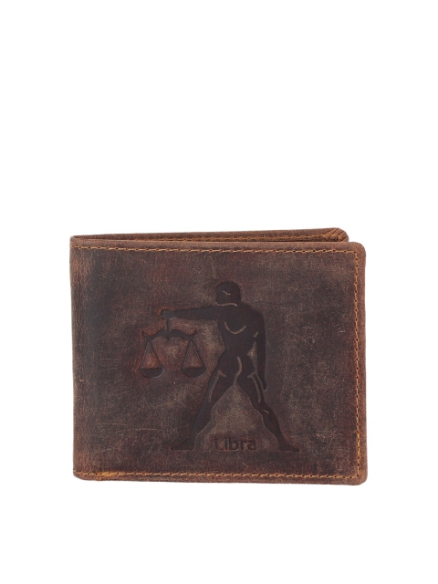 

Alvaro Castagnino Men Brown Libra Sign Leather Wallet