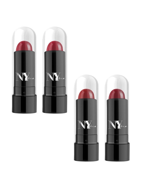 

NY Bae Set of 4 Argan Oil Infused Mini Lipsticks Runway Soigne Babe, Maroon