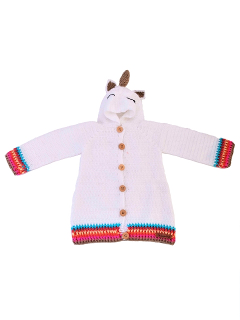 

The Original Knit Girls White & Red Colourblocked Cardigan