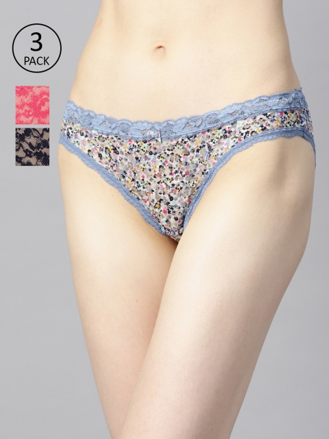 

Marks & Spencer Womens Pack of 3 Basic briefs - T614882PGREY BLUE, Multi