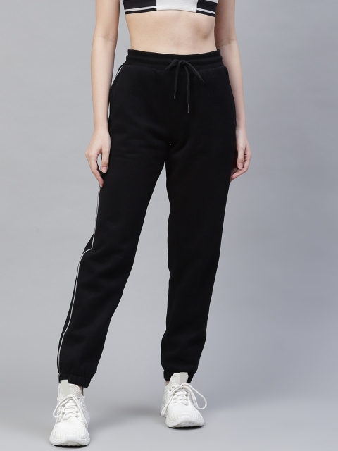 

Marks & Spencer Women Black Straight Fit Joggers Track Pants