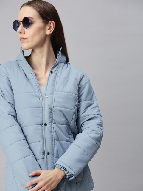 

VOXATI Women Blue Padded Jacket