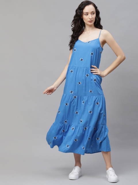 

Marks & Spencer Blue A-Line Midi Dress