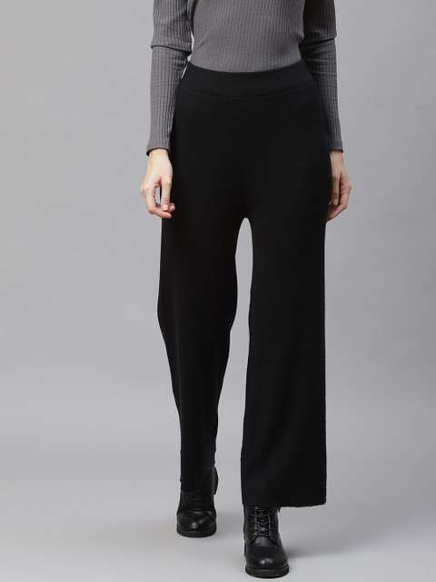 

Marks & Spencer Women Black Regular Fit Trousers