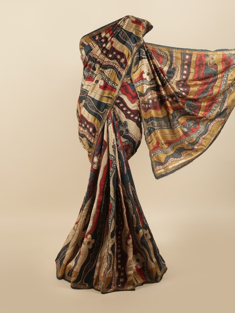 

Pothys Multicoloured Beads & Stones Pure Dupion Silk Saree, Multi